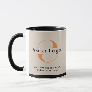 Logotyp på Ligh Tan + Black Text Company Mugg