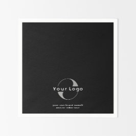 Logotyp på Pappra Black + White Text Company Busin Pappersservett