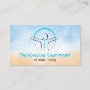 Logotyp på ryggen Massage Terapi Visitkort