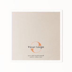 Logotyp på Tan + Black Text Company Papper Na Pappersservett