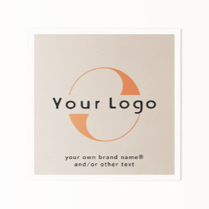 Logotyp på Tan + Black Text Company Papper Na Pappersservett