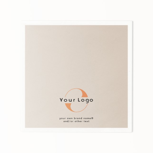 Logotyp på Tan + Black Text Company Papper Na Pappersservett (Skapare uppladdad)