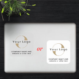Logotyp på Vinyl square Business Company Clear Lap Klistermärken