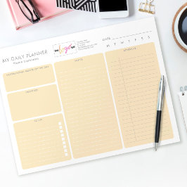 Logotyp Pastel Orange Modern daglig planering utan Anteckningsblock