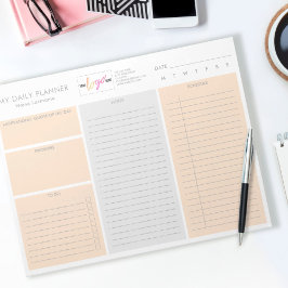 Logotyp Pastel Orange Modern daglig planering utan Anteckningsblock