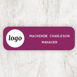 Logotyp Personal Magenta Rosa Business Namnbricka