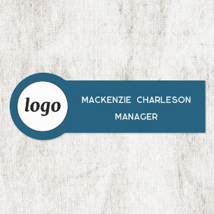 Logotyp Personal Medarbetare Teal Grön Företag Namnbricka