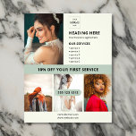 Logotyp Photo Business Marknadsföring Grönt Flygblad<br><div class="desc">Vi presenterar vår anpassningsbar flygare som är skräddarsydd för ditt lilla företag! Med plats för fyra fotografier som fångar öga är din flygblad säker på att få uppmärksamhet. Anpassa listan över tjänster för att visa vad du erbjuder och glöm inte att lägga till en titel för speciella erbjudanden eller erbjudanden....</div>