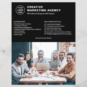 Logotyp Photo QR Black Marknadsföring Kreativ Busi Reklamblad