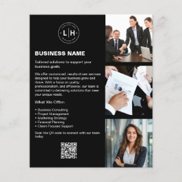 Logotyp Photo QR Black Professionell Business Flygblad