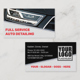 Logotyp Photo Template Coola Black Red Car Service Visitkort