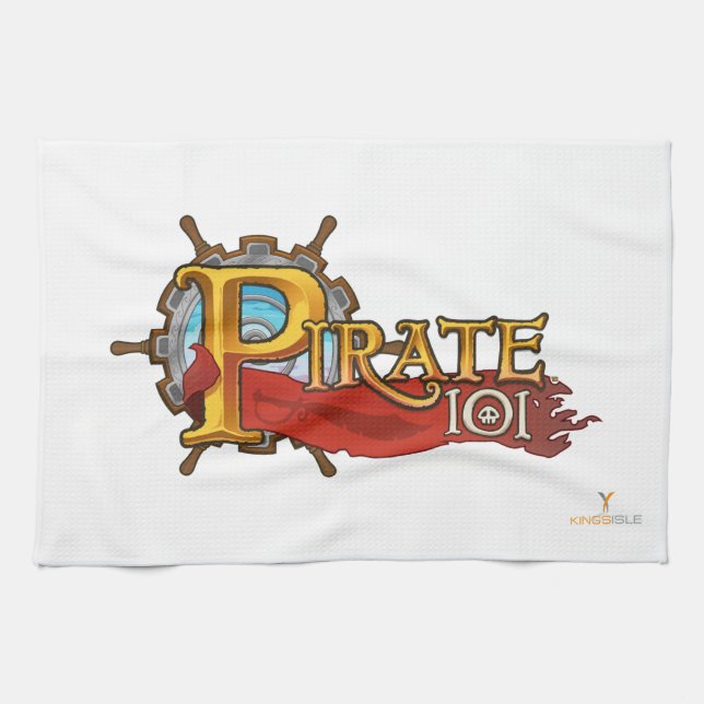 Logotyp Pirate101 Kökshandduk (Horisontell)