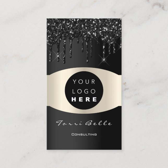 Logotyp Professionell Black VIP Investment Consult Visitkort (Framsida)