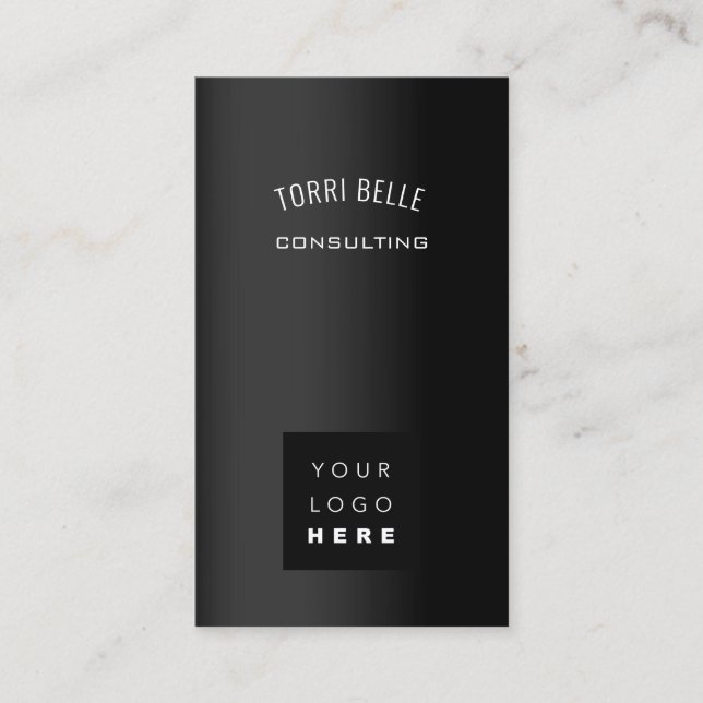 Logotyp Professionell Consulting Investment Black  Visitkort (Framsida)