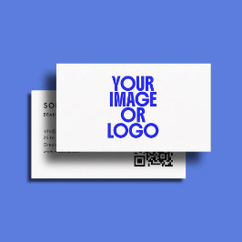 Logotyp Professionell Konsult QR-kod Minimal Vit Visitkort