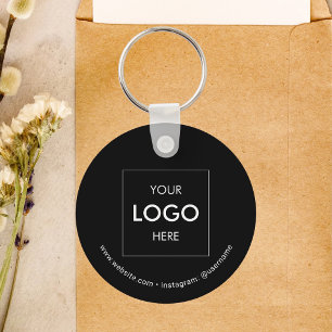 Logotyp Professionell Modern Black Nyckelring