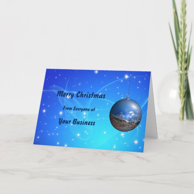 Logotyp Promo Business Blue God jul Helgkort (Framsida)