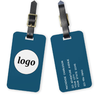 Logotyp Promocing Teal Grönt Business Branding Bagagebricka