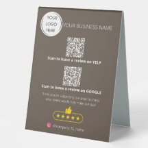 Logotyp QR code business review GOOGLE and YELP