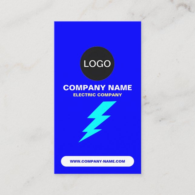 (Logotyp & QR Code Corporate) Electric Company Visitkort (Framsida)