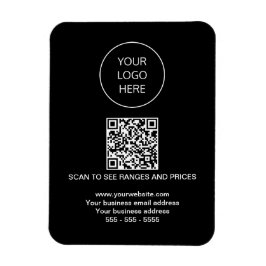 Logotyp QR Code Modern Black Magnet