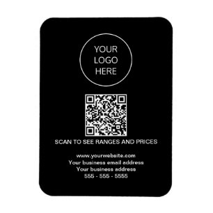 Logotyp QR Code Modern Black Magnet
