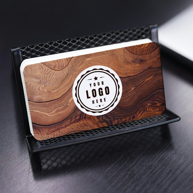 Logotyp QR Code Modern Wooden Carpentry Constructi Visitkort (Skapare uppladdad)