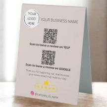 Logotyp QR-kod affärsrecension GOOGLE och YELP