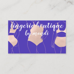 Logotyp QR-kod Bikini Underwear Blue Ro Visitkort