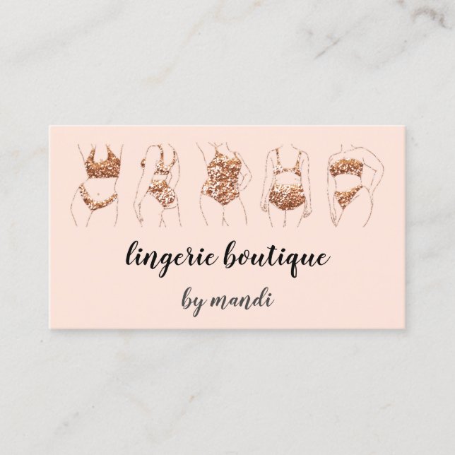 Logotyp QR-kod Bikini Underwear Shop Visitkort (Framsida)