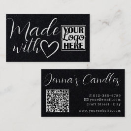 Logotyp QR-kod enkel kraftfull Papper med Kärlek Visitkort