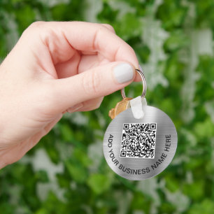 Logotyp QR-kod för främjande av Silver Nyckelring