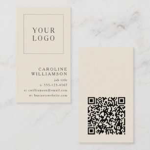 Logotyp QR-kod för Lodrät minimalt , Elfenbenskust Visitkort