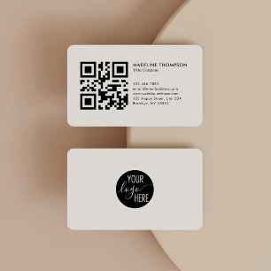 Logotyp QR-kod för professionell rent allmänt före Visitkort