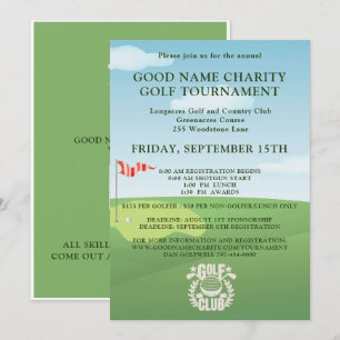 Logotyp QR-kod för välgörenhetstävling i golf Inbjudningar
