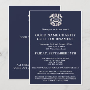 Logotyp QR-kod för välgörenhetstävling i golf Inbjudningar