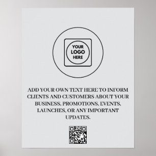 Logotyp QR-kod Företag Varumärke Blå Design affisc Poster