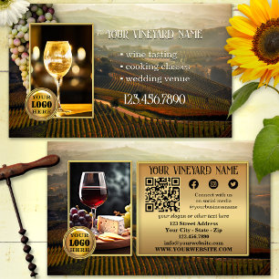 Logotyp QR-kod Foto Social Media Vin Vineyard Visitkort
