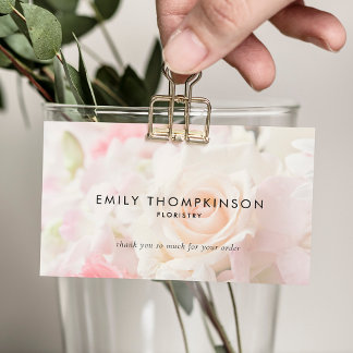 Logotyp QR-kod Fotoöverlägg Florist-tack-kort Visitkort