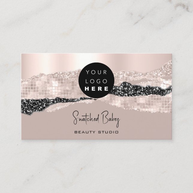 Logotyp QR-kod Hairdresser Makeup Stroke Ro Stroke Visitkort (Framsida)