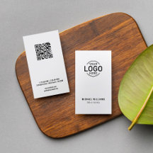 Logotyp QR-kod - minimalistisk modern vit Anpassni