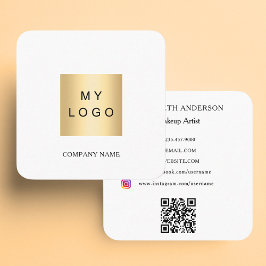 Logotyp QR-kod social mediemärke färg minimalist Fyrkantigt Visitkort