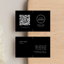 Logotyp QR-kod, svart, enkel Professionell för för Visitkort