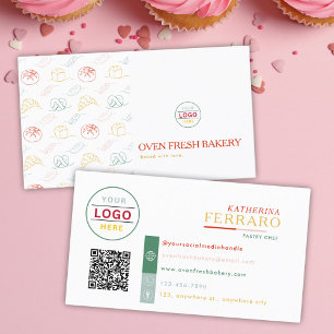 Logotyp QR-kod Vitfärgad textbaksida Visitkort