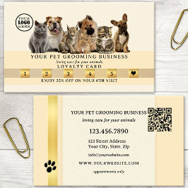 Logotyp QR-koden Guld Pets Lojalitetskort