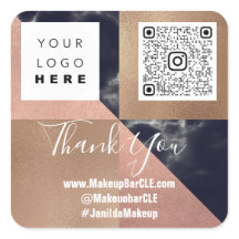 Logotyp QR-koden Namn - tack för köpande marmor