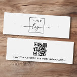 Logotyp QR-kodkort för vit visning i magasin Litet Visitkort<br><div class="desc">Vitt eller valfritt mini-produktkort för färg med centrerad logotyp för anpassningsbar och QR-visning på baksidan. Öronstödlinjerna kan justeras genom att man lägger till och tar bort utrymmen i mallen fält och genom flytta i hela inslag i verktyg.</div>