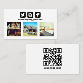 Logotyp QR-kodsfoto social medieikoner Business Ca Visitkort