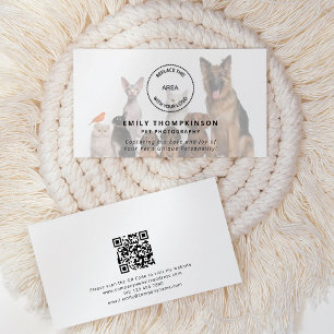 Logotyp QR-kodsfotoöverläggningsfotosättare Visitkort