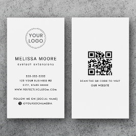 Logotyp QR-professionell, vitt affärskort Visitkort